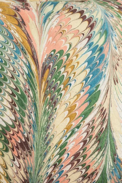 Inner Child Flatiron Feathers Hand-marbled Pillow In Multi