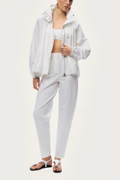 Nocturne Oversized Zip-front Jacket In White