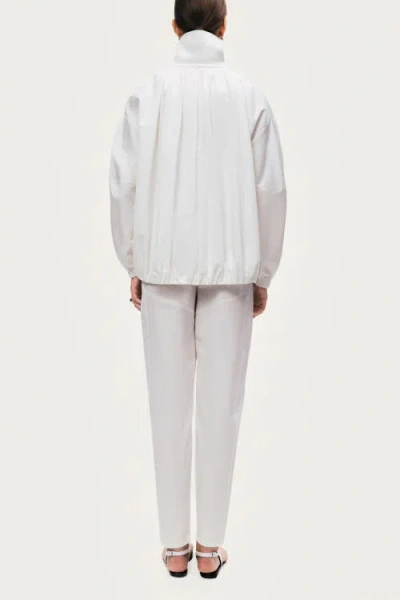 Nocturne Oversized Zip-front Jacket In White