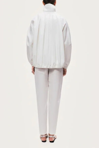 Nocturne Oversized Zip-front Jacket In White