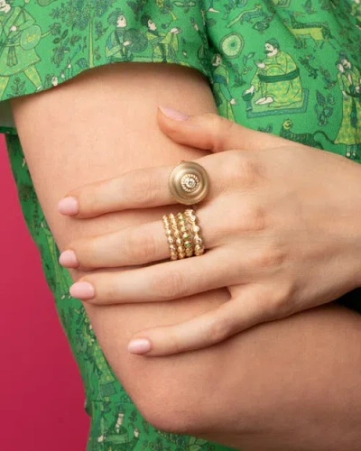 Campbell + Charlotte Evolve Stacking Ring In Gold
