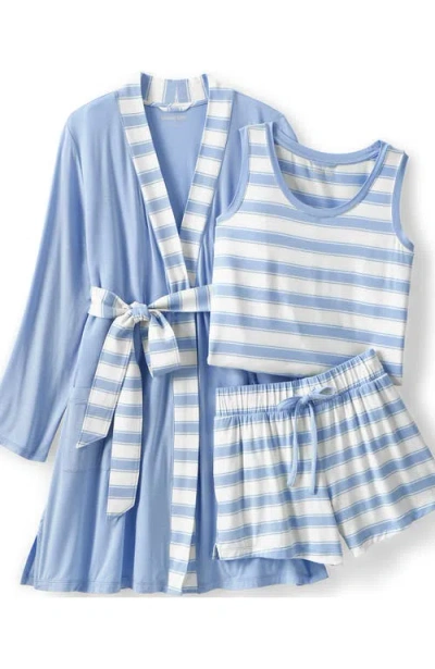 Lands' End Cooling 3 Piece Pajama Set In Multi