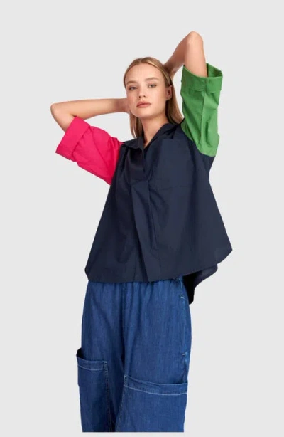 Alembika Poolside Popover Top In Multi