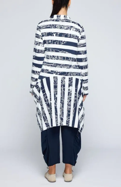 Luukaa Vespera Striped Voluminous Jacket In Multi
