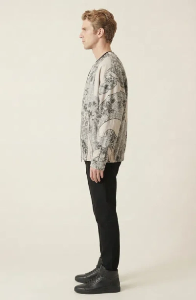 Modenaire Printed Zip Front Jacket In Multi