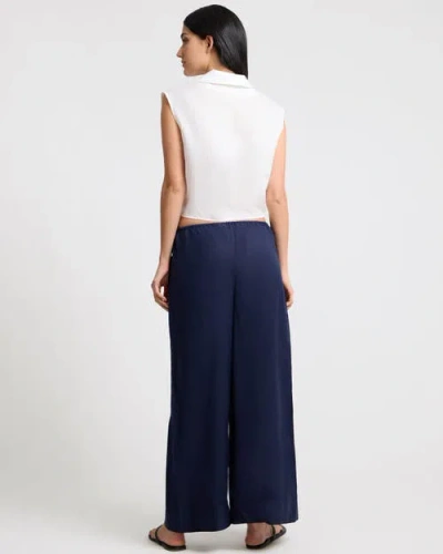 Onia Tie Front Linen-blend Shirt In White