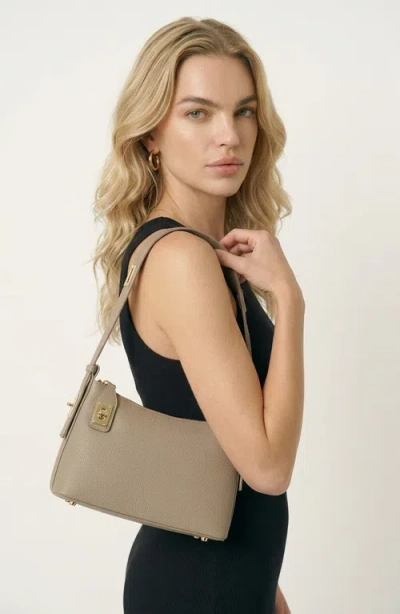 Modenaire Leather Shoulder Bag In White