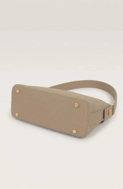 Modenaire Leather Shoulder Bag In White