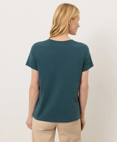 Pact Softspun Essential V-neck Tee In Blue