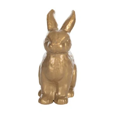 Transpac Iron Bunny Gold For Spring Home Decor In Gold