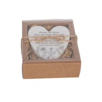 Transpac Mdf And Epoxy Heart In White