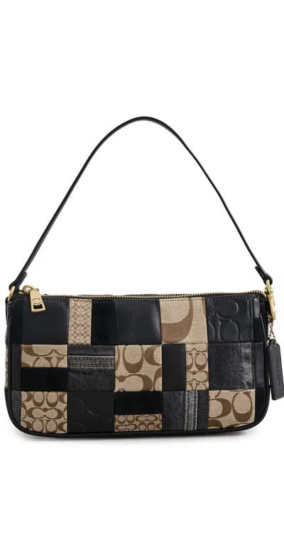 Coach Patchwork Leather Plaza Bag Black Multi In Black