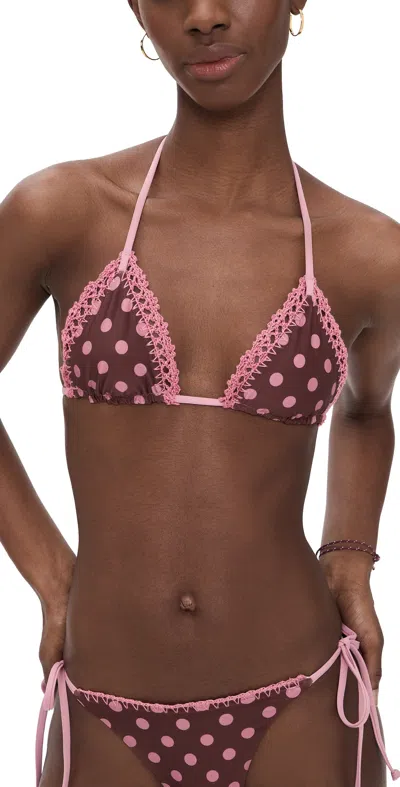 L*space Samba Bitsy Bottoms On The Stripe Side In Brown