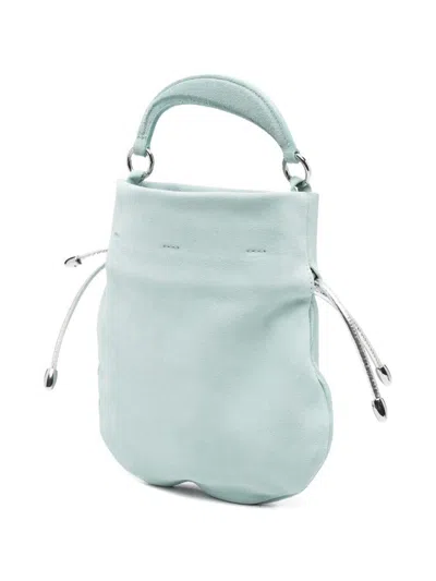 Orciani Borsa A Secchiello Peach Gem Acq Con Strass Celeste  In Blue