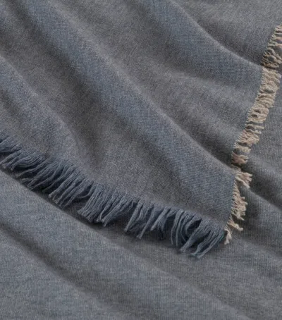 Frette Wool-blend Lightness Blanket In Blue