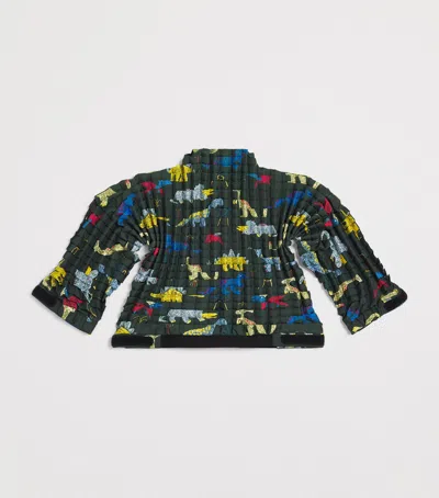 Petit Pli Patterned Versatile Top In Black