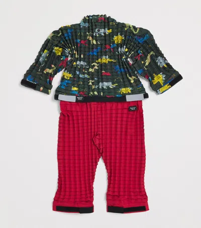 Petit Pli Patterned Versatile Top In Black