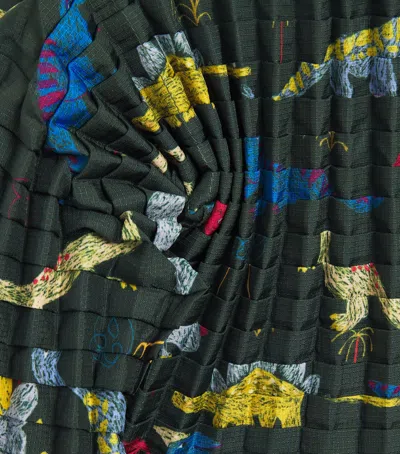 Petit Pli Patterned Versatile Top In Black