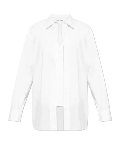 Samsoe & Samsoe Samoon Tie-detail Shirt In White
