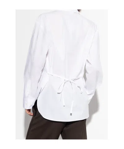 Samsoe & Samsoe Samoon Tie-detail Shirt In White