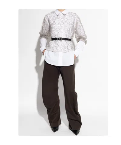 Samsoe & Samsoe Samoon Tie-detail Shirt In White