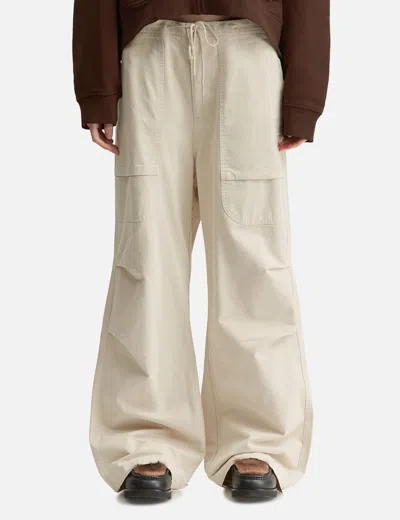 Entire Studios Barren Drawstring Cargo Pants In White