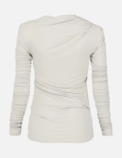 Entire Studios Drape Long-sleeve Top In Gray