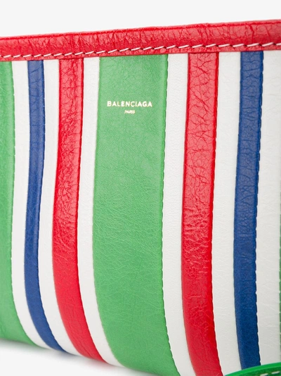 Shop Balenciaga Striped Bazar Cross Body Bag
