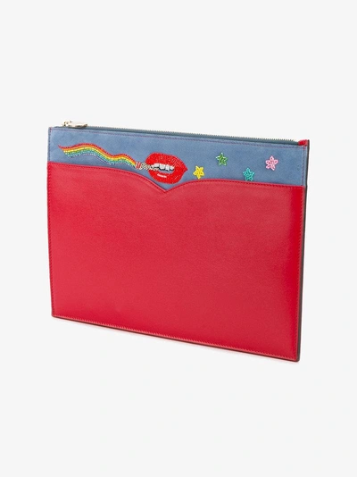 Shop Olympia Le-tan Clutch Mit Pailletten In Red