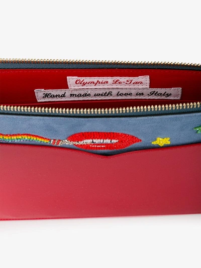Shop Olympia Le-tan Clutch Mit Pailletten In Red
