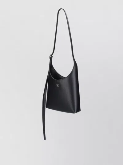 Courrèges Shoulder Bag Shopper Adjustable Strap Top Handle In Black