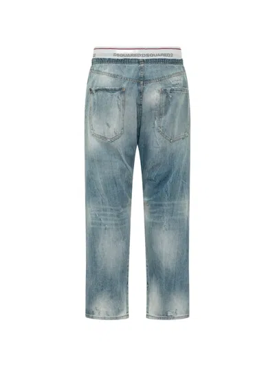 Dsquared2 Distressed Jeans In Blue