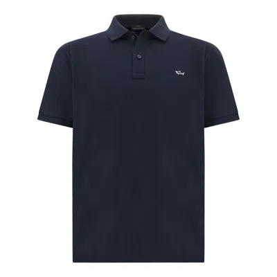 Paul & Shark Short Sleeve Polo Featuring Side Slits In Yellow