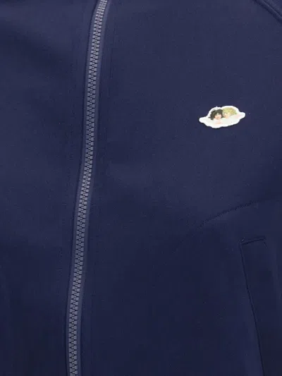 Fiorucci Cropped With Angels Patch Sweatshirt In Blue