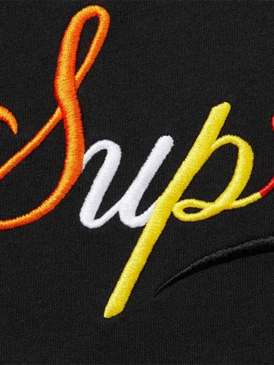 Supreme Cursive-logo T-shirt In Black