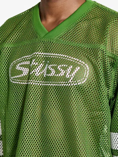Stussy Logo-print Mesh T-shirt In Multi