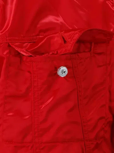 Pdf Cropped Satin Jacket With Button Closure In Red