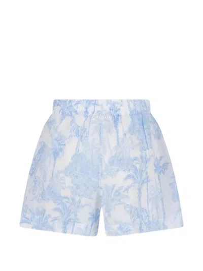 Mc2 Saint Barth Floral-pattern Short In White