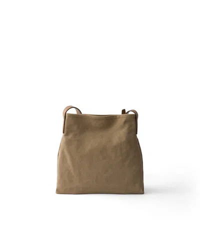 Prada Route Canvas And Leather Shoulder Bag In Pattern