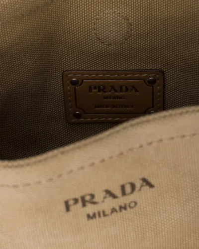 Prada Route Canvas And Leather Shoulder Bag In Pattern