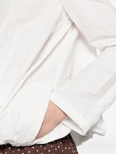 Apuntob Drawstring-hem Jacket In White