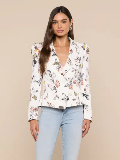 L'agence Bethany Structured Blazer In White