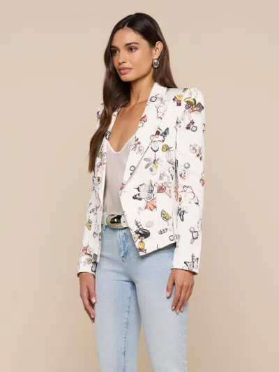 L'agence Bethany Structured Blazer In White