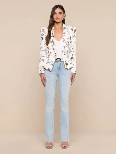 L'agence Bethany Structured Blazer In White