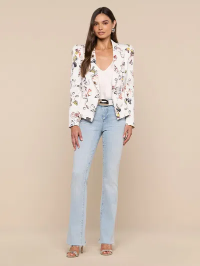 L'agence Bethany Structured Blazer In White