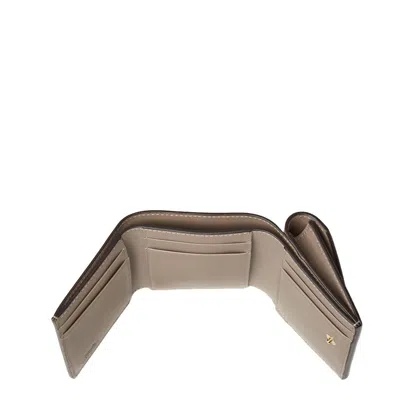 Fendi Diamonds Medium Two-color Wallet In Gray