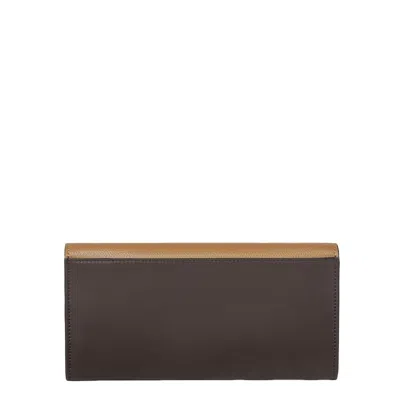 Fendi Ff Diamonds Continental With Chain In Purple