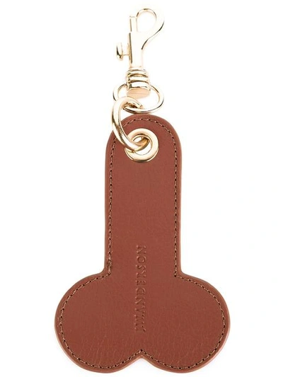 Jw Anderson Tan Keyring - Brown