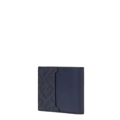 Fendi Ss26 Squared Ff Wallet 'dark Blue'