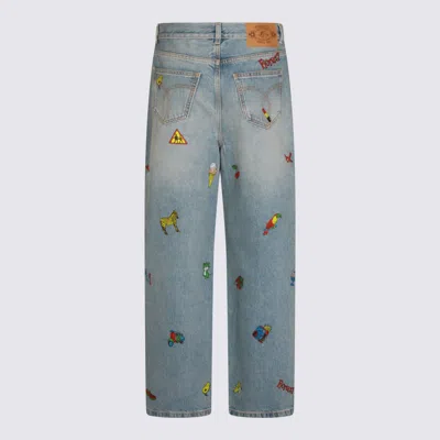 Fiorucci Jeans Blu E Verdi In Multi